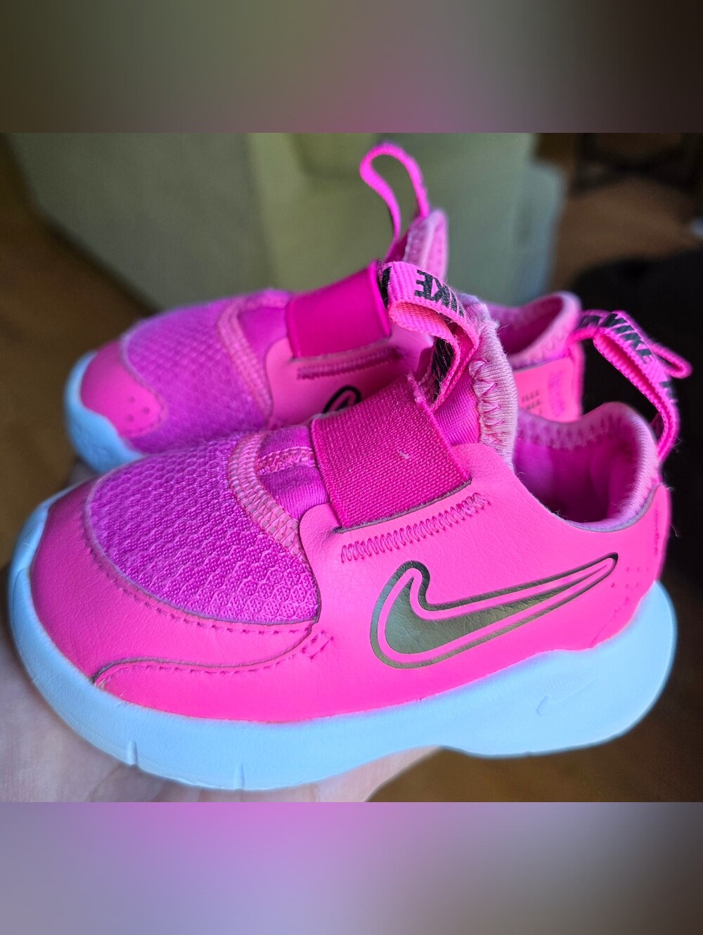 Sz 5C Toddler Kids NIKE FLEX RUNNER 3 'Laser Fuchsia' Running Shoes